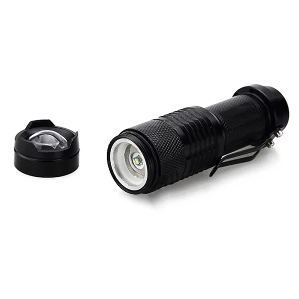 CREE Q5 Mini lampe de poche étanche pour l'extérieur, torche LED, 2000 lumens, AA, 14500, mise au point du n'aime réglable, lampe-stylo, nouveau – Image 5